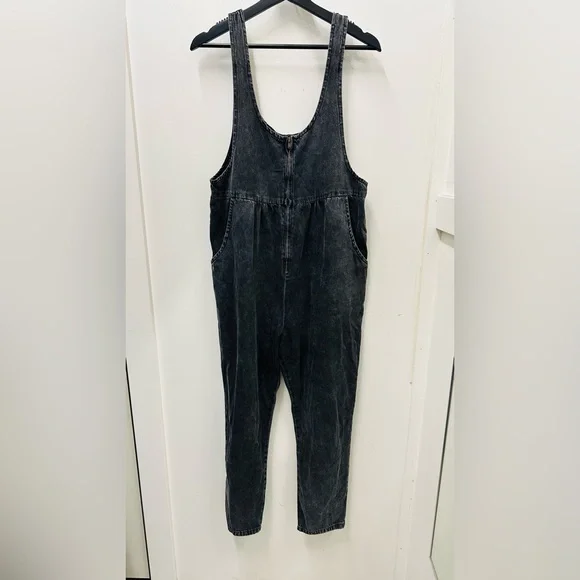 Jessie denim charcoal overalls - Sanaz - Picture 3 of 7